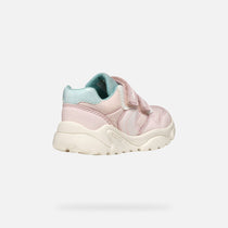 Geox pantofi fete sport cu scai 24-27 Ciufciuf Lt pink/Watersea