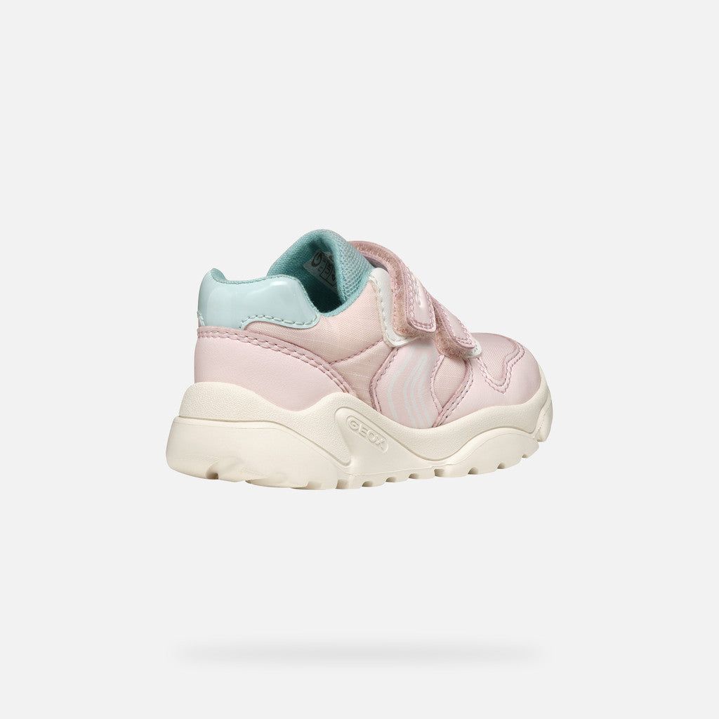 Geox pantofi fete sport cu scai 24-27 Ciufciuf Lt pink/Watersea