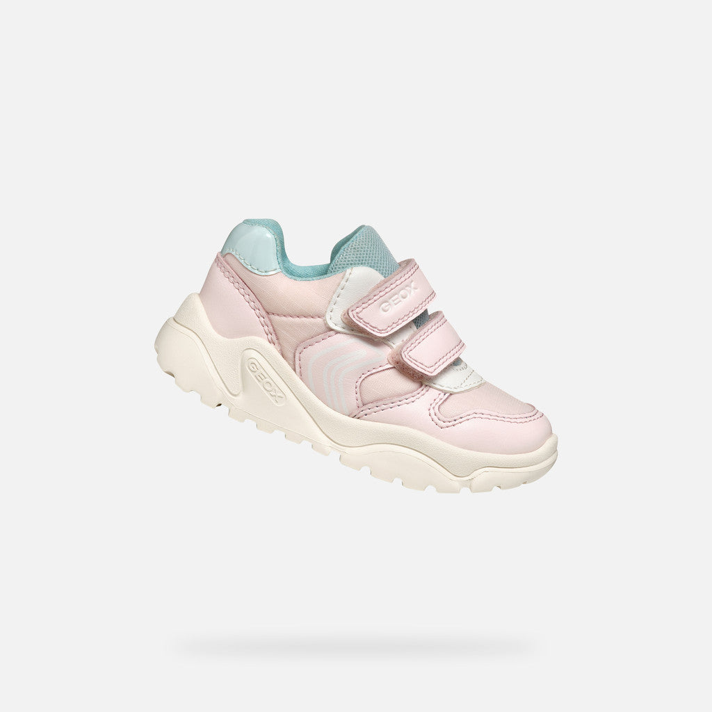 Geox pantofi fete sport cu scai 24-27 Ciufciuf Lt pink/Watersea