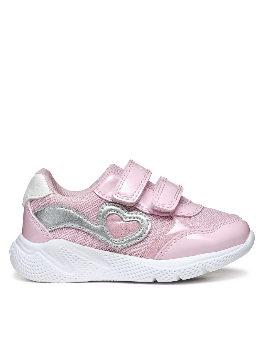 Geox pantofi fete sport cu scai 18-23 Sprintye Pink/Silver