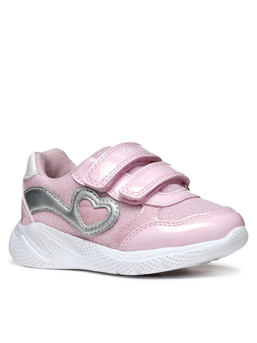 Geox pantofi fete sport cu scai 18-23 Sprintye Pink/Silver