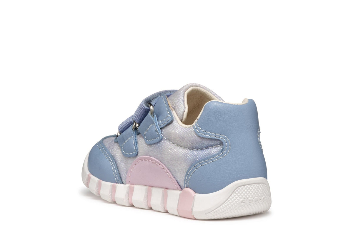 Geox pantofi fete sport cu scai 18-26 Lupidoo Albastru deschis