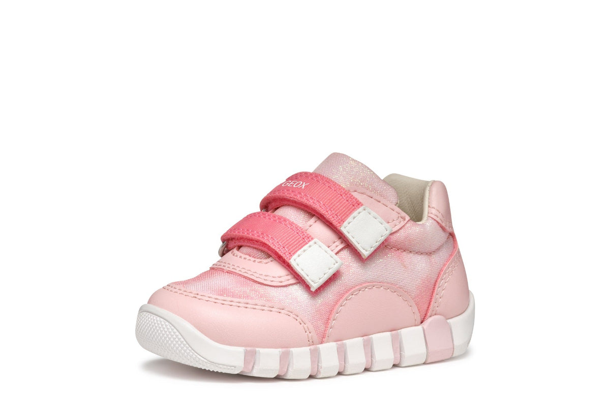 Geox pantofi fete sport cu scai 18-26 Lupidoo Dark Pink