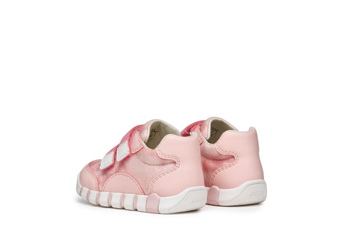 Geox pantofi fete sport cu scai 18-26 Lupidoo Dark Pink
