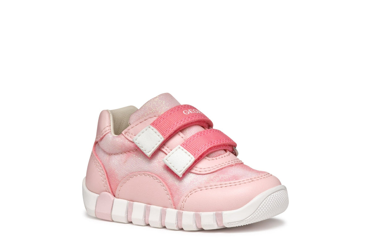 Geox pantofi fete sport cu scai 18-26 Lupidoo Dark Pink