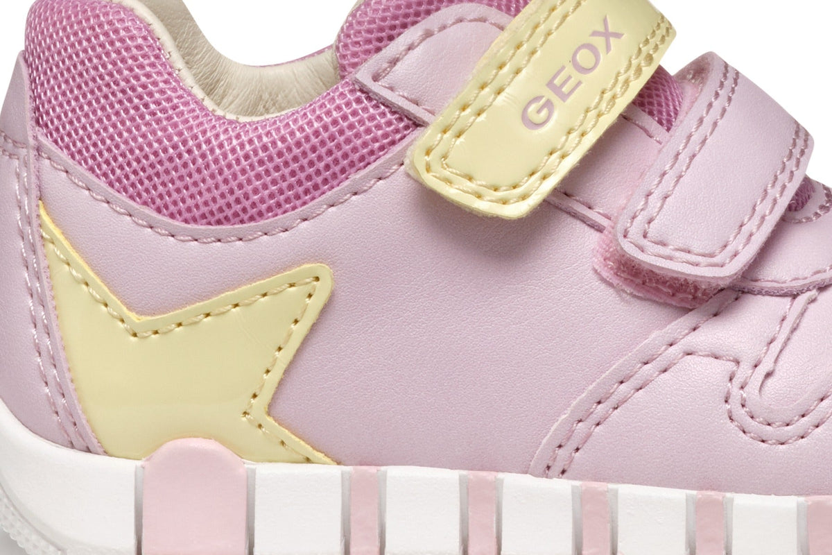 Geox pantofi fete sport cu scai 18-26 Lupidoo Rose cu stea