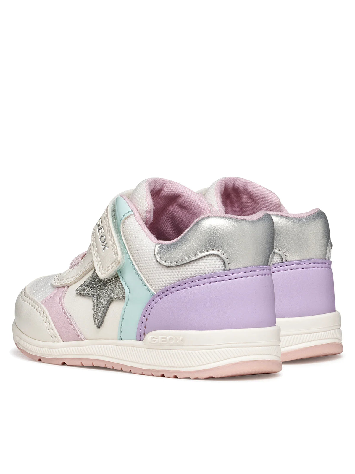 Geox pantofi fete sport First Step Rishon 18-26 Off White/Lilac