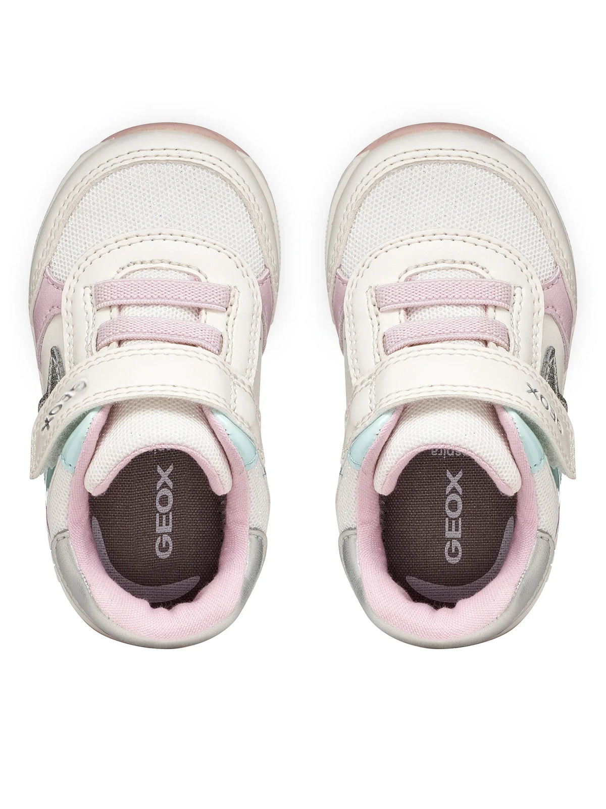 Geox pantofi fete sport First Step Rishon 18-26 Off White/Lilac