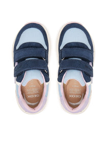 Geox pantofi fete sport Flexyper Mini 20-27 Navy-Light Lilac