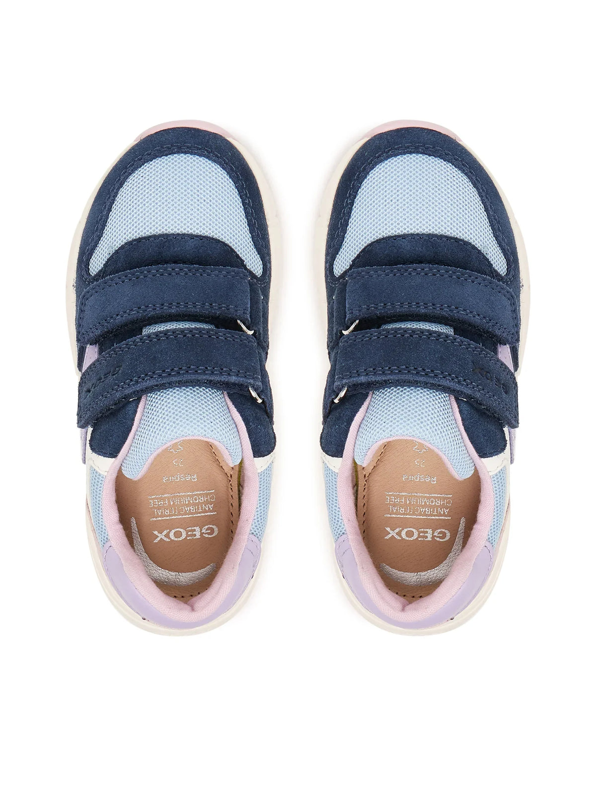 Geox pantofi fete sport Flexyper Mini 20-27 Navy-Light Lilac