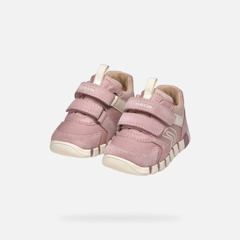Geox pantofi fete sport Iupidoo 18-26 Old Rose/Ivory