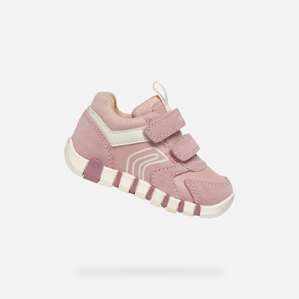 Geox pantofi fete sport Iupidoo 18-26 Old Rose/Ivory