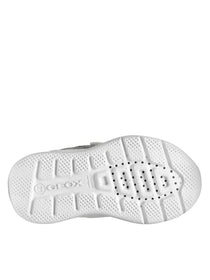 Geox pantofi fete sport Spintye 24-27 White/Silver cu inimioara