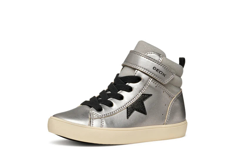 Geox pantofi sport fete Gisli 28-35 Dark Silver/Black Imagine secundară a produsului
