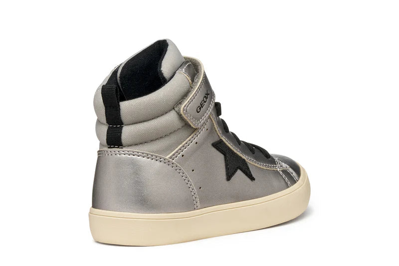Geox pantofi sport fete Gisli 28-35 Dark Silver/Black