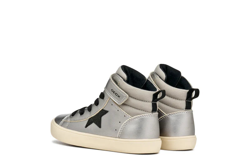 Geox pantofi sport fete Gisli 28-35 Dark Silver/Black