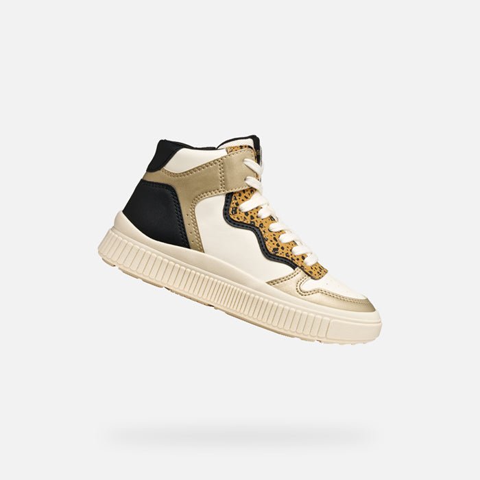 Geox pantofi sport fete Laquinny 28-35 Light ivory/Platinum