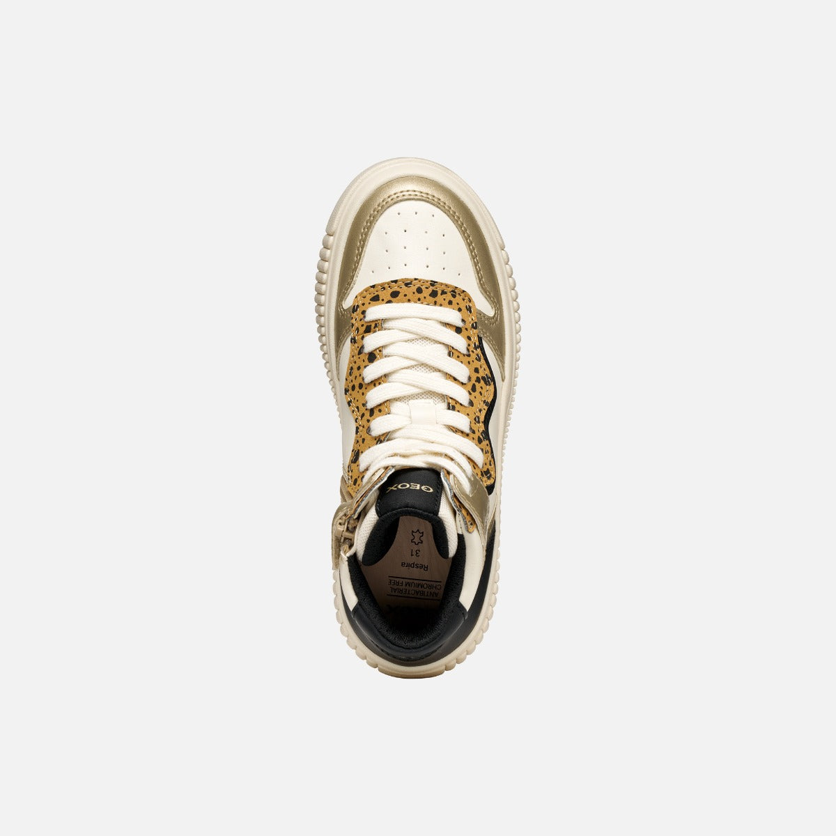 Geox pantofi sport fete Laquinny 28-35 Light ivory/Platinum