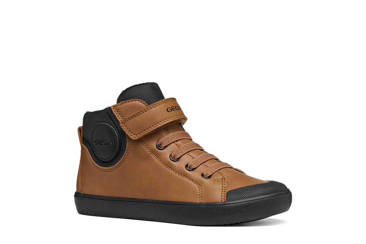 Geox Respira pantofi baieti captusiti Gisli 28-36 Brown/Black