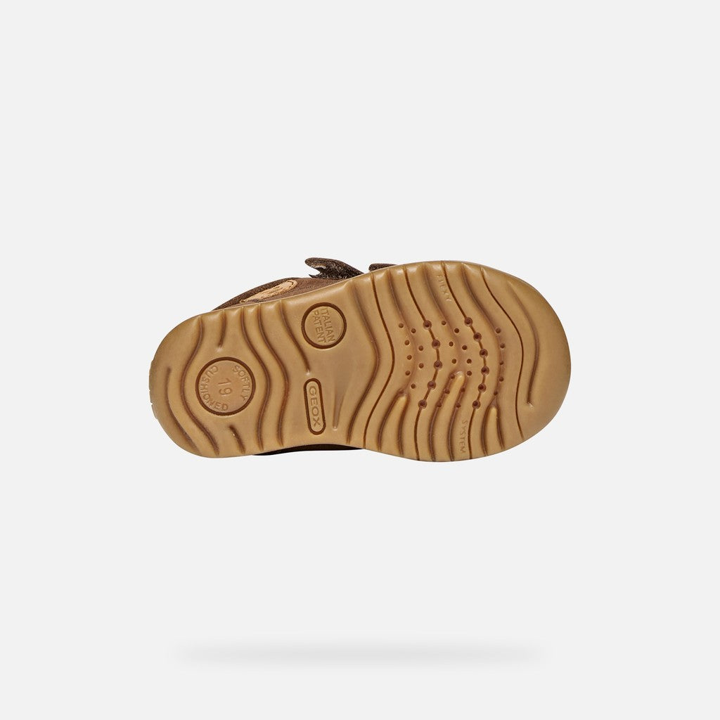 Geox Respira pantofi baieti Macchia 18-26 Dark Brown