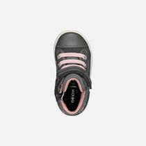 Geox Respira pantofi fete Gisli 20-27 Dark grey caprioara
