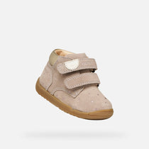 Geox Respira pantofi fete Macchia 18-26 Dark Beige cu stelute