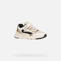 Geox Respira pantofi fete sport Loftus 24-39 Light ivory/Platinum