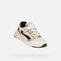Geox Respira pantofi fete sport Loftus 24-39 Light ivory/Platinum