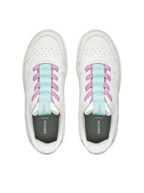Geox Respira pantofi sport fete FASTin (slip-on)  28-37 White/Dark Pink