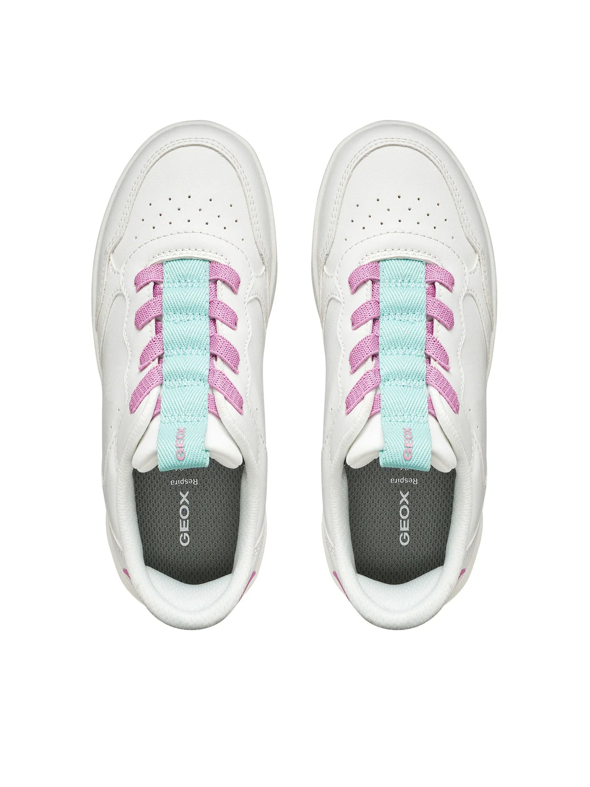 Geox Respira pantofi sport fete FASTin (slip-on)  28-37 White/Dark Pink
