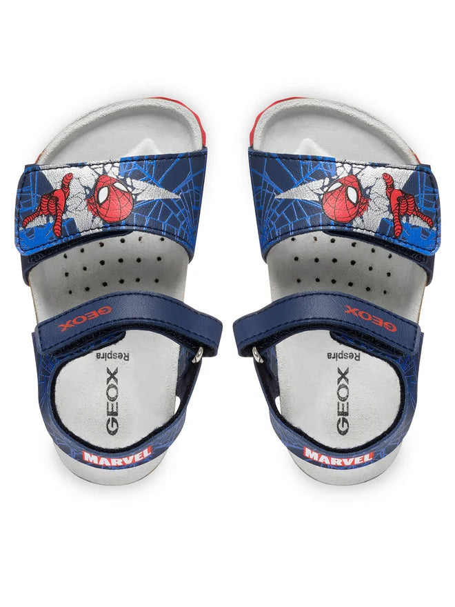 Geox sandale baieti 24-27 Chalki Navy/Red Spiderman