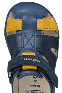 Geox sandale baieti 24-27 Delhi Dark Navy/Dark Yellow