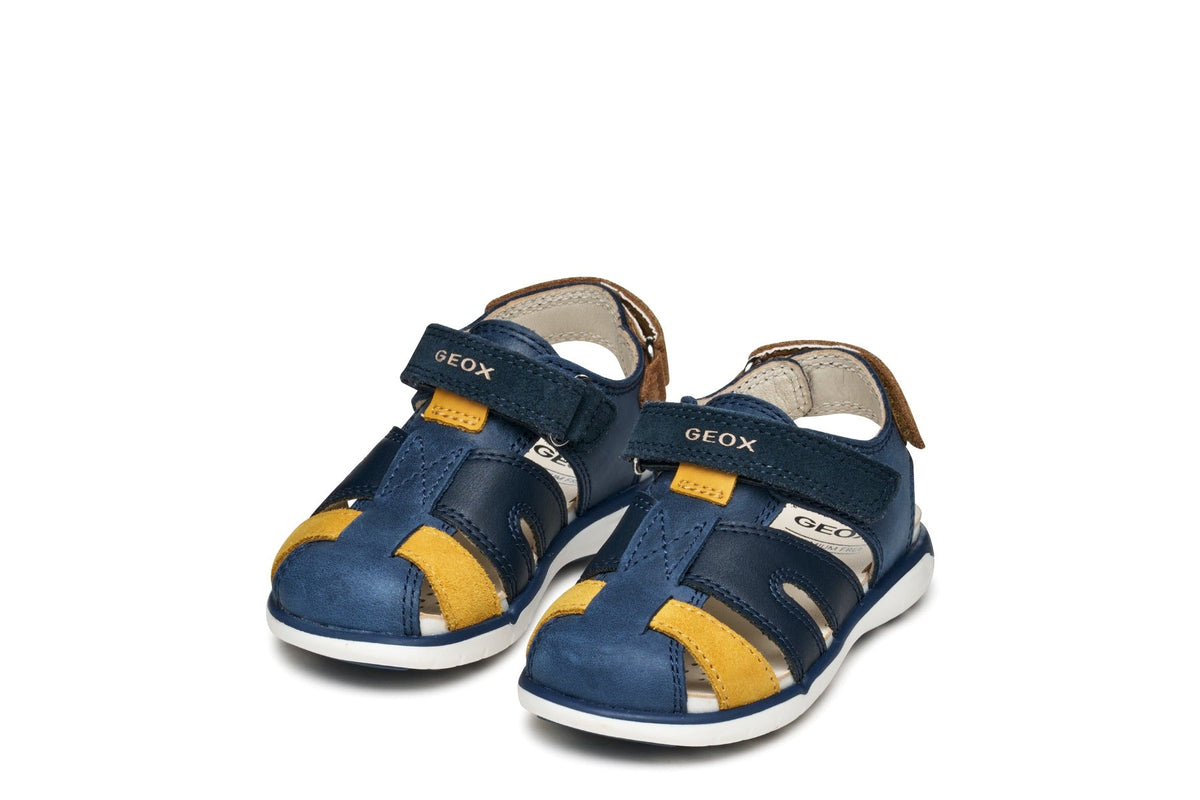 Geox sandale baieti 20-23 Delhi Dark Navy/Dark Yellow