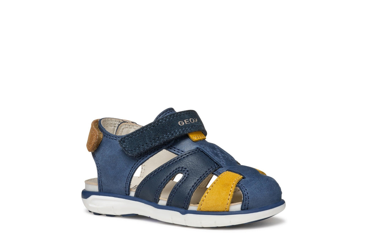 Geox sandale baieti 24-27 Delhi Dark Navy/Dark Yellow