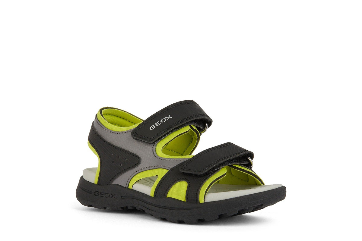 Geox sandale baieti 30-35 Vaniett Black/Lime Imagine principală a produsului