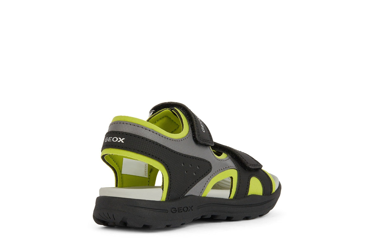 Geox sandale baieti 30-35 Vaniett Black/Lime
