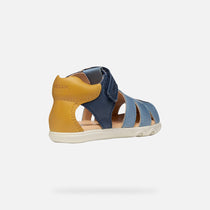 Geox sandale baieti Barefoot Steppieup Baby 20-27 Navy/Ochreyellow