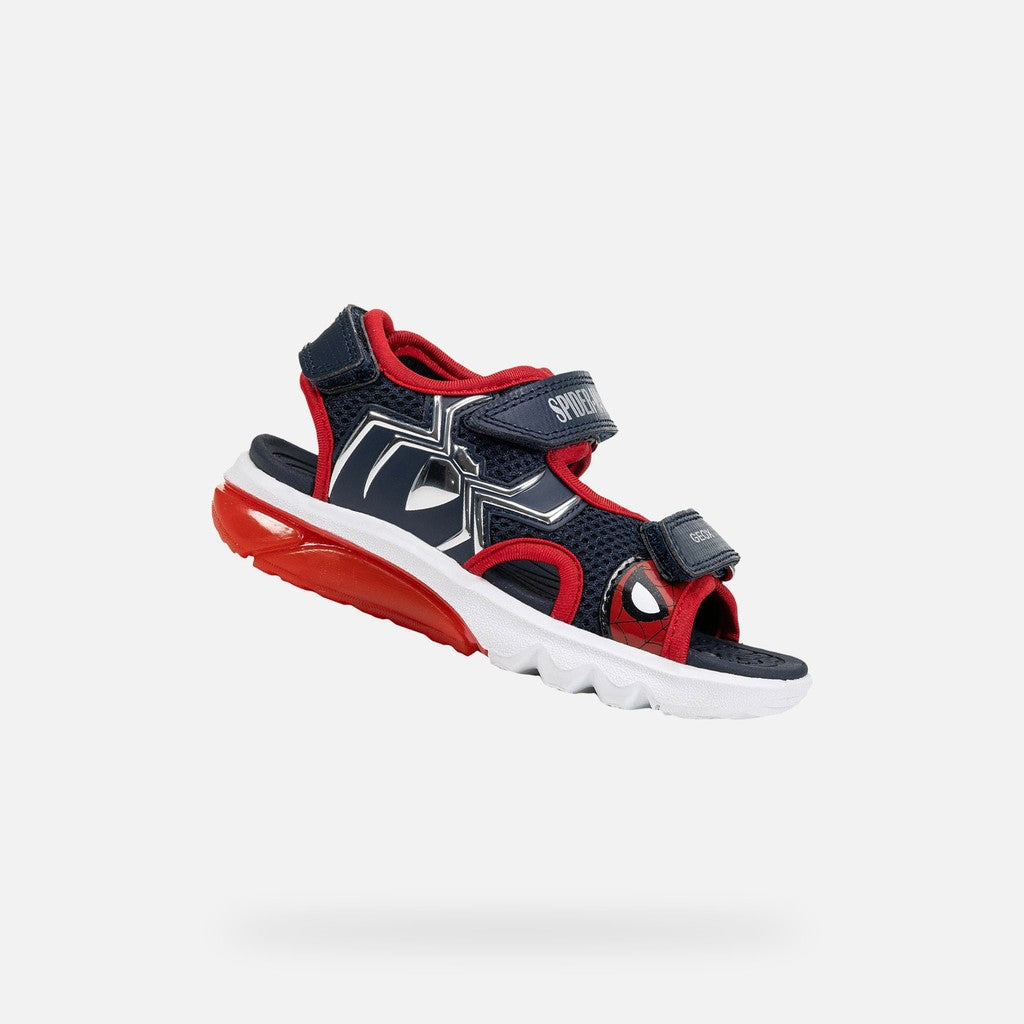 Geox sandale baieti cu LED Ciberdron 26-34 Spider-Man Navy/Red
