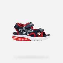 Geox sandale baieti cu LED Ciberdron 26-34 Spider-Man Navy/Red