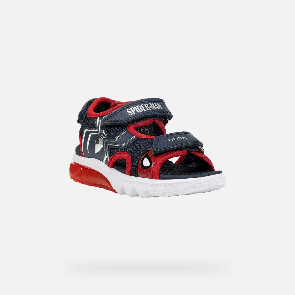 Geox sandale baieti cu LED Ciberdron 26-34 Spider-Man Navy/Red Imagine principală a produsului