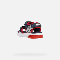 Geox sandale baieti cu LED Ciberdron 26-34 Spider-Man Navy/Red