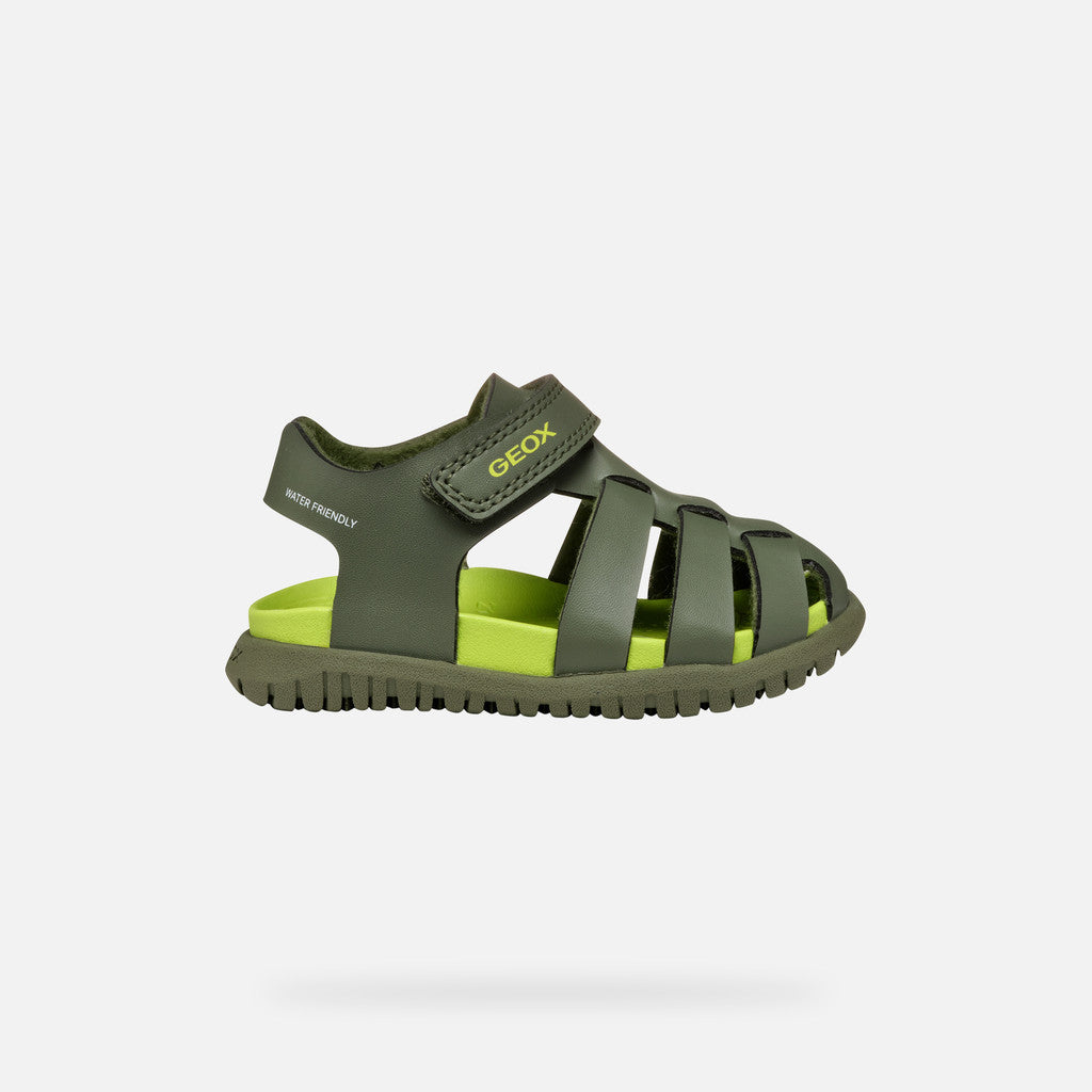 Geox sandale baieti Fusbetto Quick Dry Water-resistant 20-27 Sage Imagine secundară a produsului