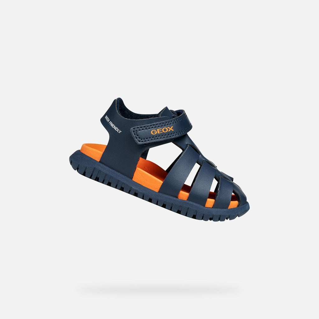Geox sandale baieti Fusbetto Baby Quick Dry Water-resistant 20-27 Navy/Orange