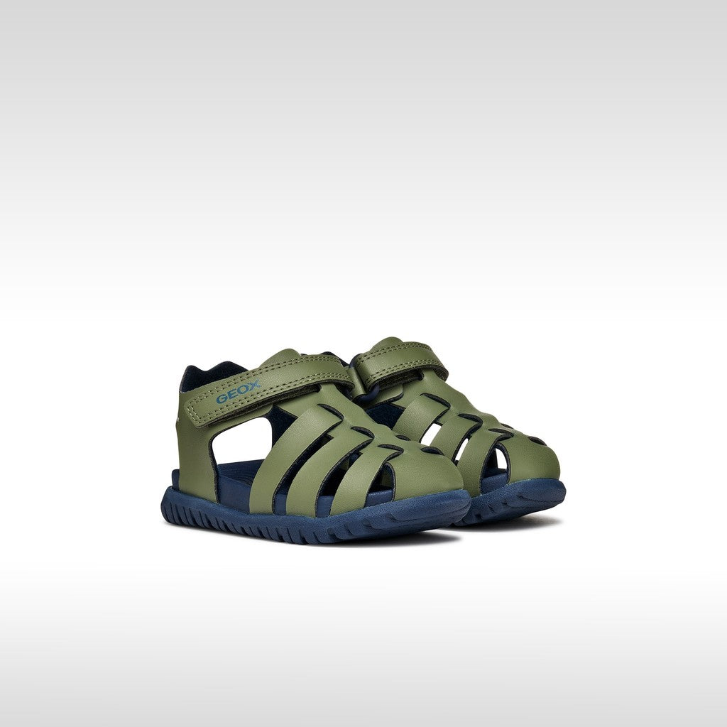 Geox sandale baieti Fusbetto Baby Quick Dry Water-resistant 20-27 Sage/Navy