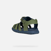 Geox sandale baieti Fusbetto Baby Quick Dry Water-resistant 20-27 Sage/Navy