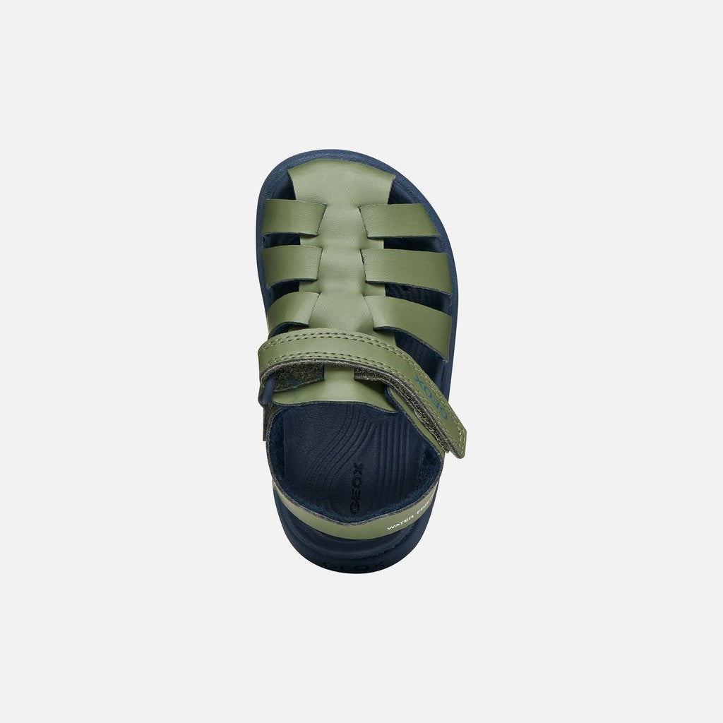 Geox sandale baieti Fusbetto Baby Quick Dry Water-resistant 20-27 Sage/Navy