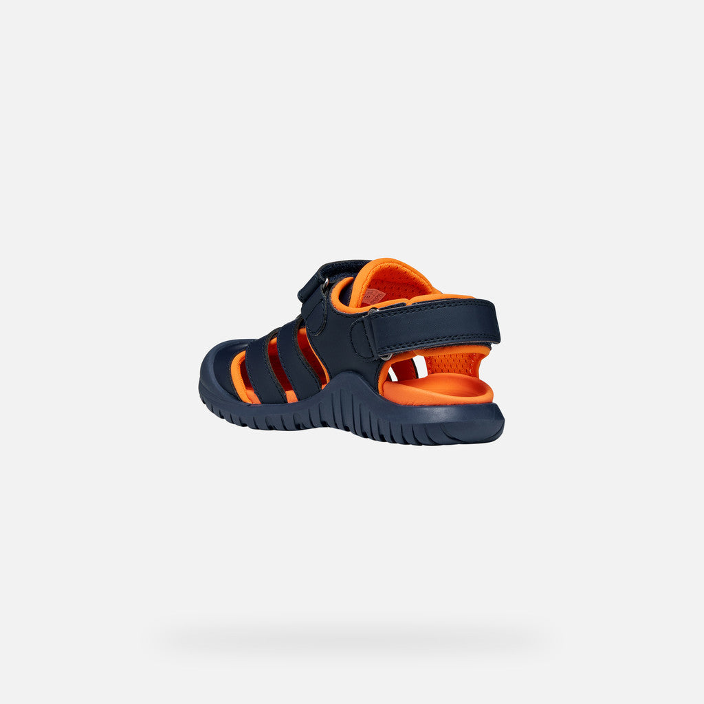 Geox sandale baieti Fusbetto Pro Junior Quick Dry Water-resistant 26-34 Navy/Orange
