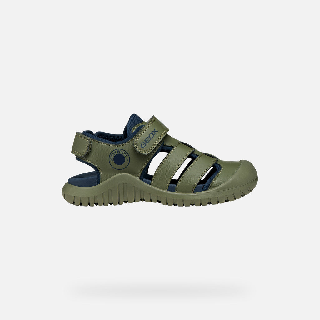 Geox sandale baieti Fusbetto Pro Junior Quick Dry Water-resistant 26-34 Sage/Navy Imagine secundară a produsului