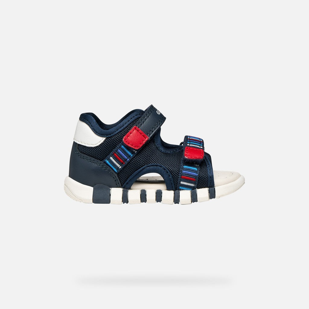 Geox sandale baieti Iupidoo Baby cu varf deschis 18-26 Navy/Red Imagine secundară a produsului
