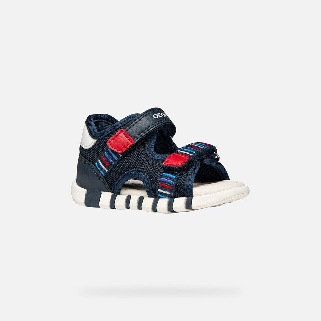 Geox sandale baieti Iupidoo Baby cu varf deschis 18-26 Navy/Red Imagine principală a produsului